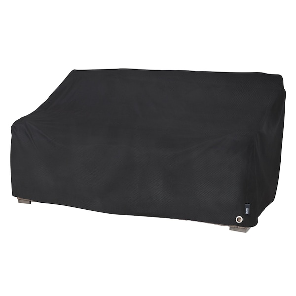 Modern Leisure Black Diamond Patio Loveseat Cover, Waterproof, 66 in. L x 4 in. W x 39 in. H, Black 3084 - main